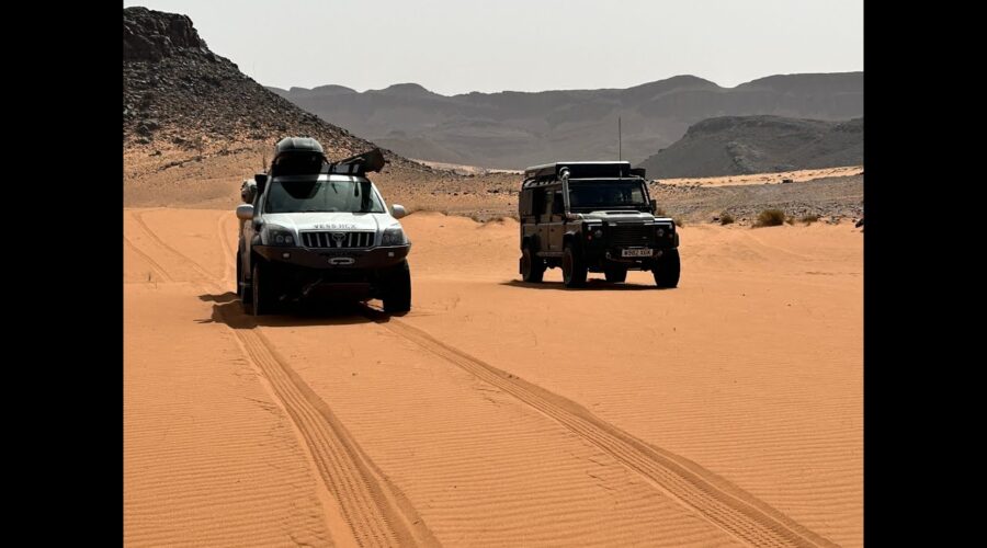 Off-road 4x4 driving in Merzouga desert sand, Erg Chebbi dunes adventure